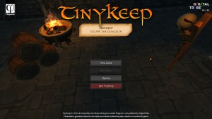 TinyKeep - menu