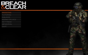 Breach & Clear - menu