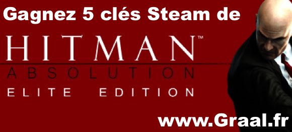 CONCOURS : Gagnez 5 clés Steam du jeu Hitman Absolution: Elite Edition