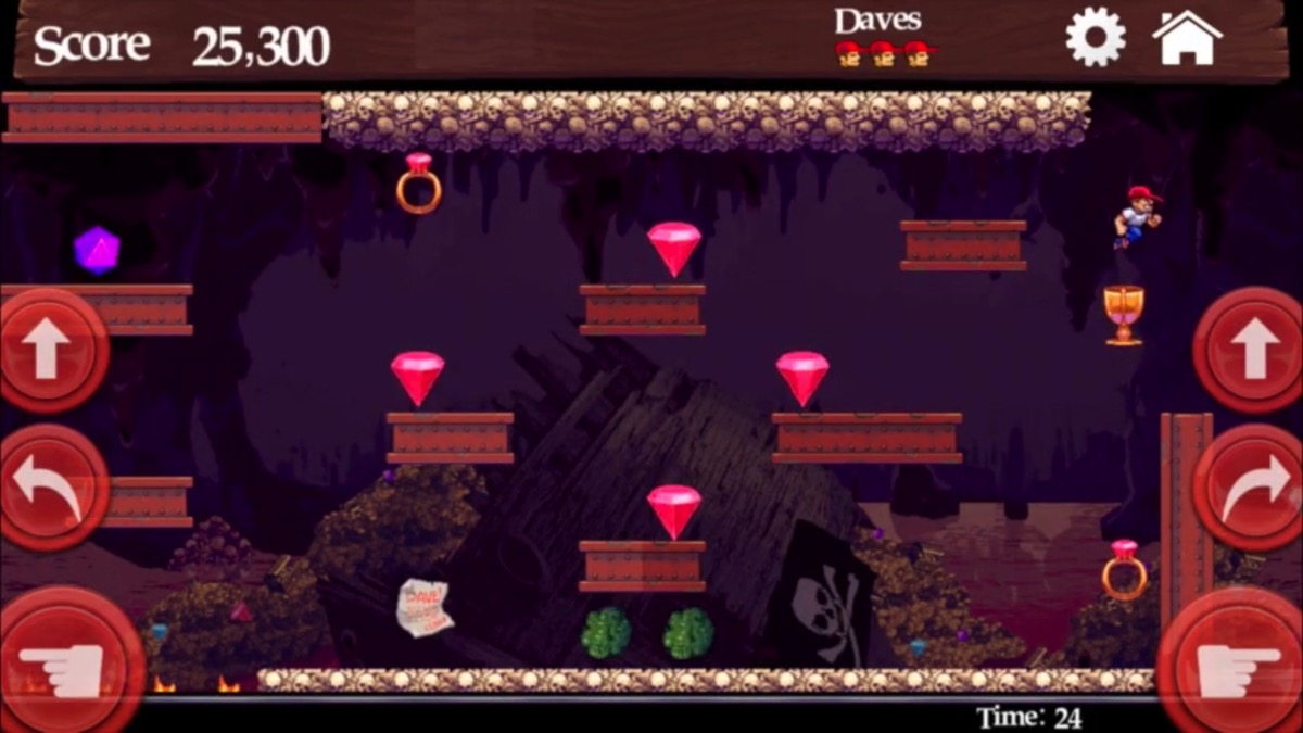 Dangerous Dave in the Deserted Pirate’s Hideout