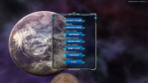 Asteroid Bounty Hunter - menu