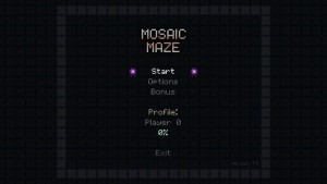 Mosaic Maze - menu