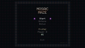 Mosaic Maze - menu