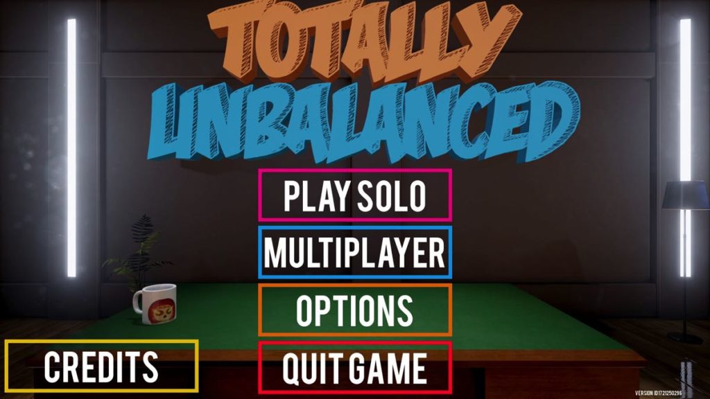 Totally Unbalanced - menu