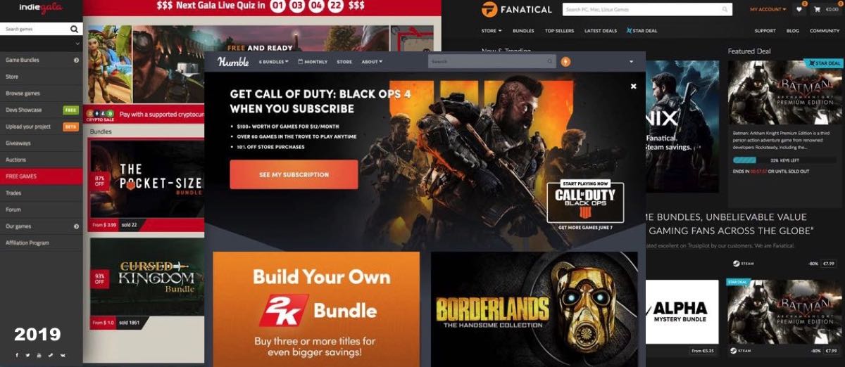 Les bundles ou compilations de jeux (2019)